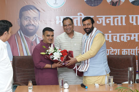 गुजरात के उप मुख्यमंत्री ने हरियाणा के मुख्यमंत्री सैनी से की मुलाकात, राज्यसभा चुनाव पर की चर्चा