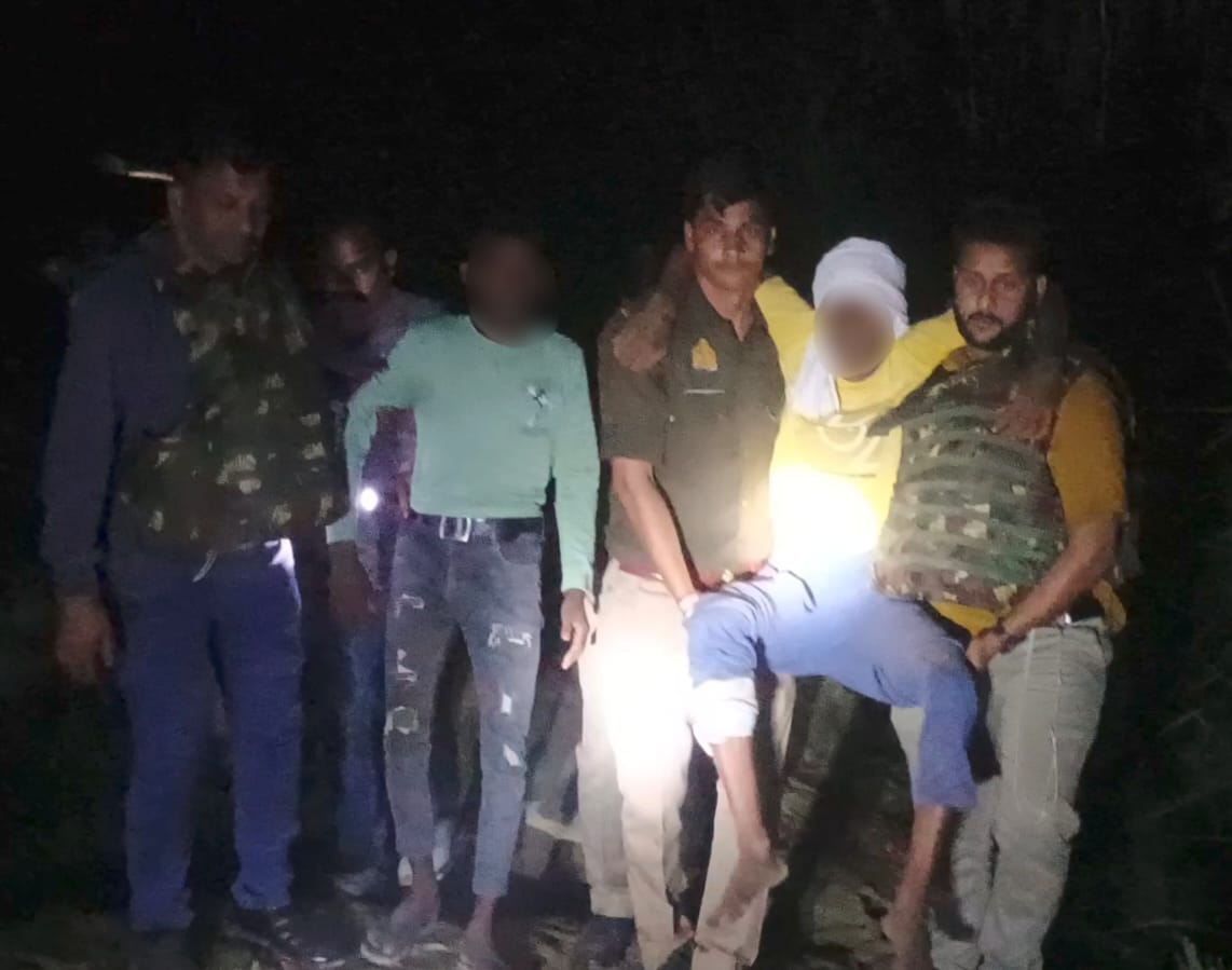 पुलिस मुठभेड़़ में एक गोकश घायल सहित दो गिरफ्तार