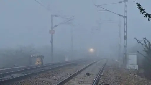 कोहरे के कारण लग्जरी बस ट्रक से टकराई, आग लगने से मची अफरा-तफरी, 40 यात्रियों की जान बची