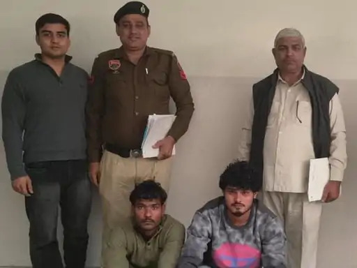 पलवल में अवैध हथियार के साथ दो युवक पकड़े