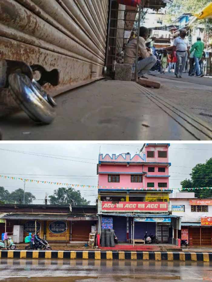 खाद्य सुरक्षा अधिकारी के खिलाफ व्यापारियों का आक्रोश, बीजापुर बंद
